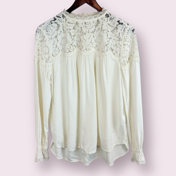 M&S Collection | Off-White Lace Top, UK 12 - Picture 1 of 11